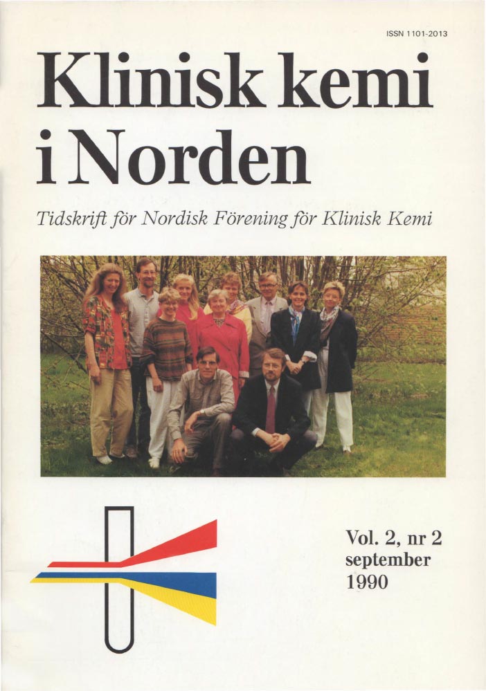 Klinisk Kemi i Norden – Nr. 2, vol. 2, 1990