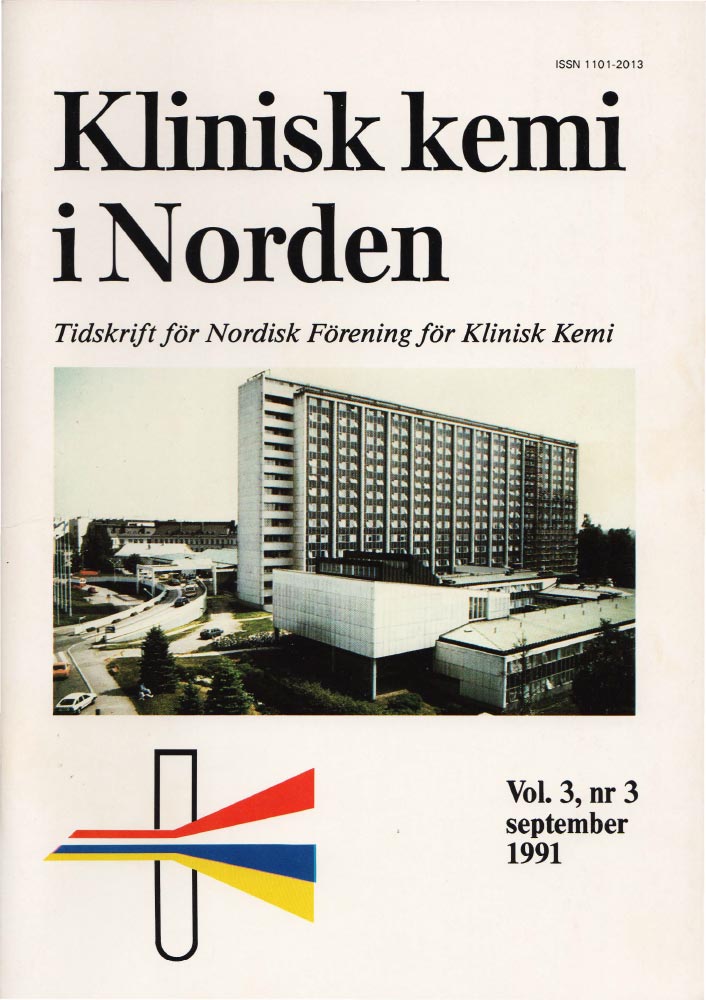 Klinisk Kjemi i Norden – Nr. 3, vol. 3, 1991