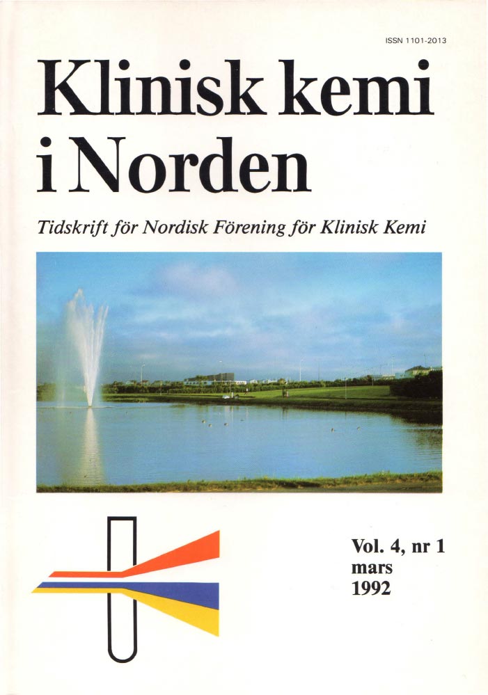 Klinisk Kjemi i Norden – Nr. 1, vol. 4, 1992