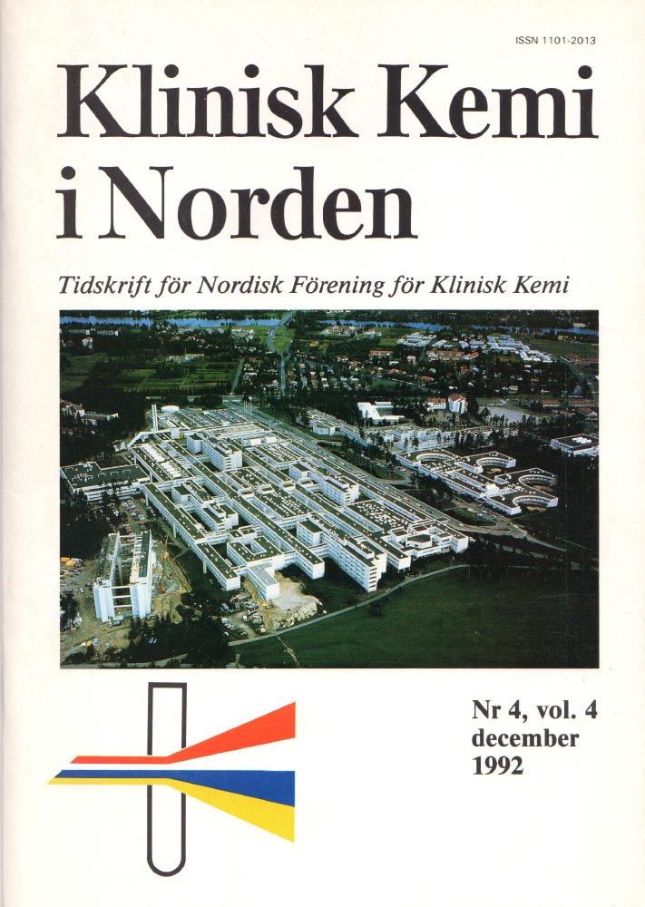 Klinisk Kjemi i Norden – Nr. 4, vol. 4, 1992