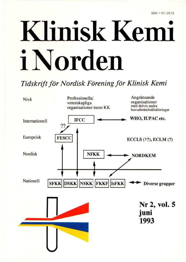 Klinisk Kjemi i Norden – Nr. 2, vol. 5, 1993