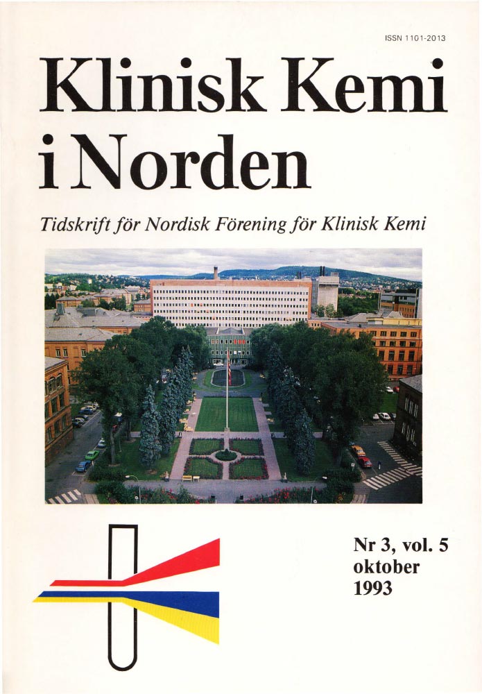 Klinisk Kjemi i Norden – Nr. 3, vol. 5, 1993