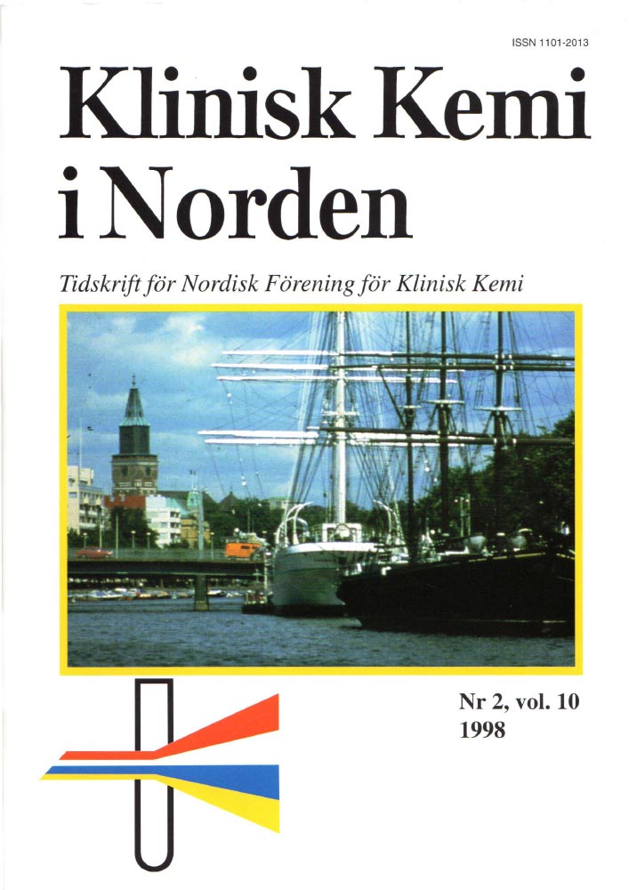 Klinisk Kjemi i Norden – Nr. 2, vol. 10, 1998