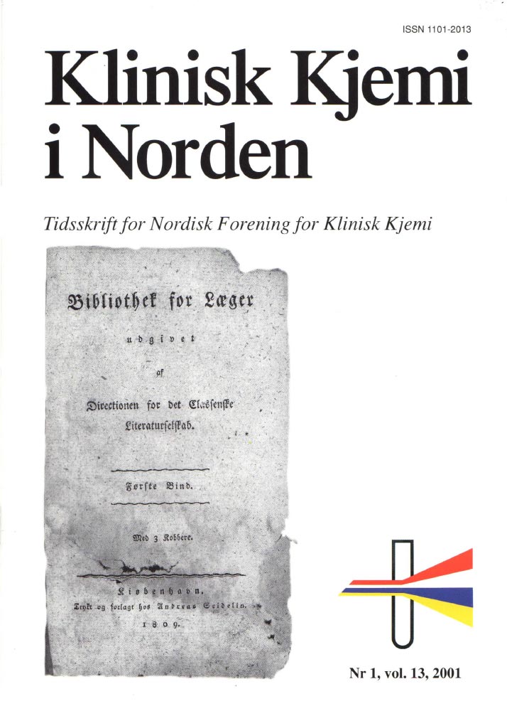 Klinisk Kjemi i Norden – Nr. 1, vol. 13, 2001