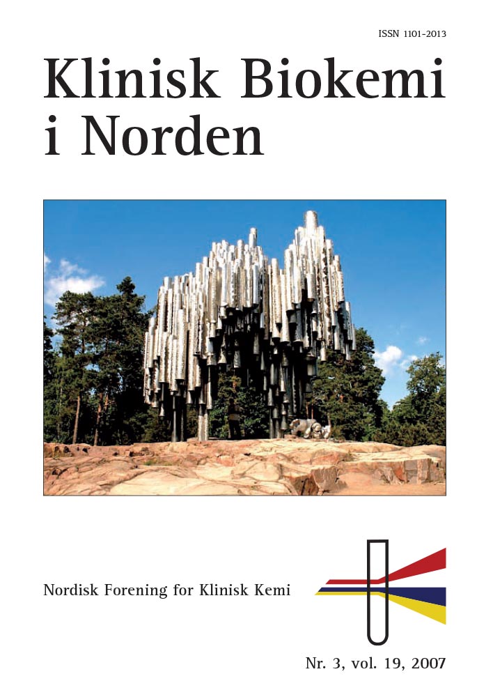 Klinisk Biokemi i Norden – Nr. 3, vol. 19, 2007