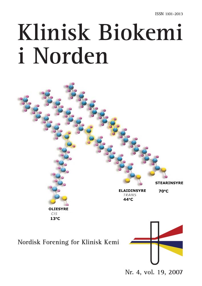 Klinisk Biokemi i Norden – Nr. 4, vol. 19, 2007