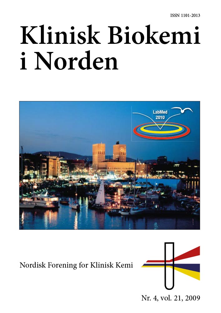 Klinisk Biokemi i Norden – Nr. 4, vol. 21, 2009