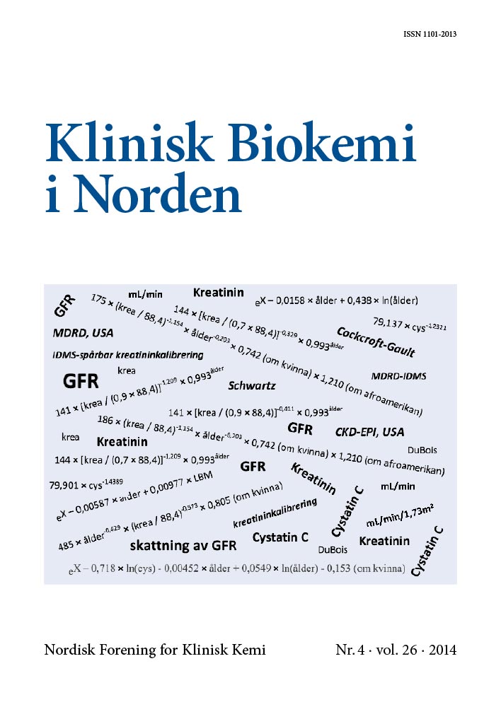 Klinisk Biokemi i Norden – Nr. 4, vol. 26, 2014