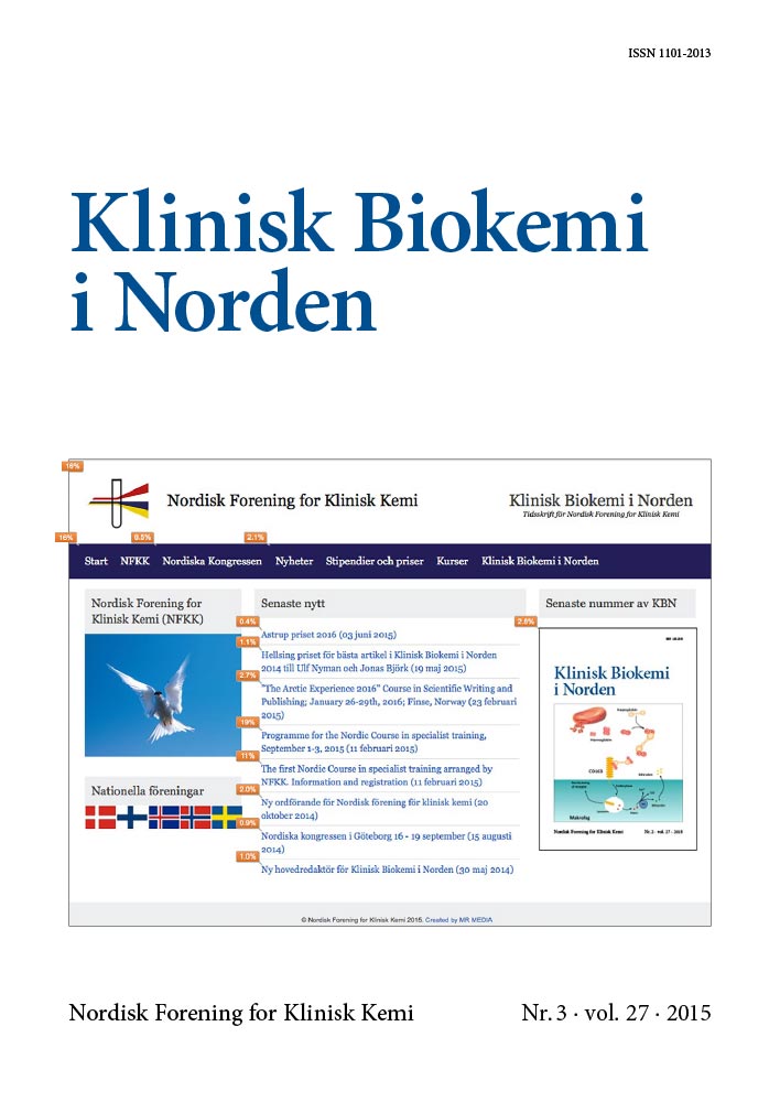 Klinisk Biokemi i Norden – Nr. 3, vol. 27, 2015